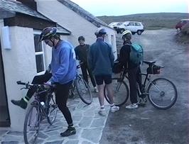 Preparing to leave Tintagel youth hostel